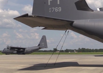 B-Roll C-130 Landing Taxi Captain Christy Wise First Flight