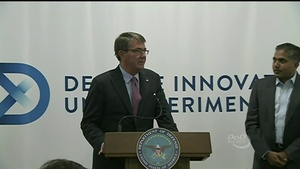 Carter Briefs Reporters in Boston