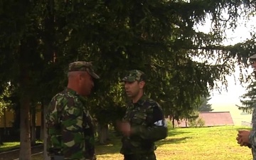 U.S. Soldiers Cross Train Romanian Soldiers