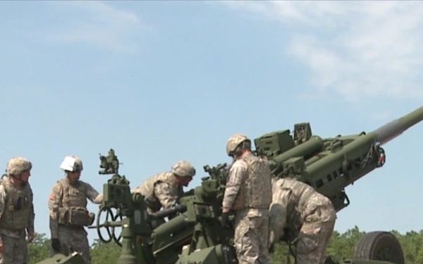 Massachusetts National Guard Field Artillery Training