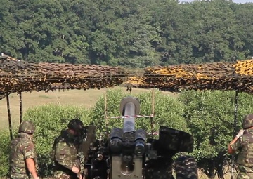 Romanian Soldiers Fire Artillery at Saber Guardian 16