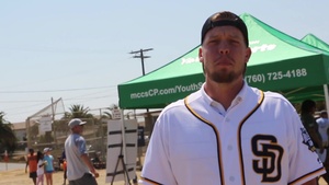 San Diego Padres visit Camp Pendleton BROLL