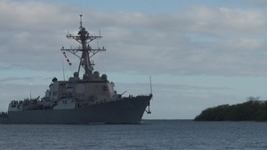 Guided-Missile Destroyer USS Stockdale (DDG 106) Arrives at Joint Base Pearl Harbor-Hickam During RIMPAC 16