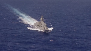 HMAS Ballarat (FFH 155)- Forty Ships and Submarines Steam in Close Formation During RIMPAC