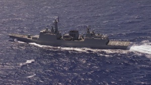 ROKS Kang Gam Chan (DDH 979)- Forty Ships and Submarines Steam in Close Formation During RIMPAC