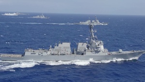 USS Stockdale (DDG 106) Forty Ships and Submarines Steam in Close Formation During RIMPAC