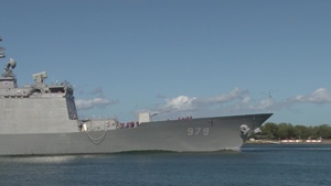 Republic of Korea destroyer Kang Gam Chan (DDH 979) Arrives at Joint Base Pearl Harbor-Hickam During RIMPAC