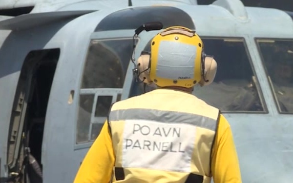 Royal Australian Navy HMAS Canberra (L02) Conducts Flight Deck Operations During RIMPAC