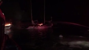 Coast Guard rescues man after sailboat explosion