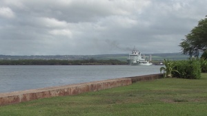 People’s Republic of China People’s Liberation Army (Navy) submarine rescue ship Chang Dao (867) departs Joint Base Pearl Harbor-Hickam following the conclusion of Rim of the Pacific 2016