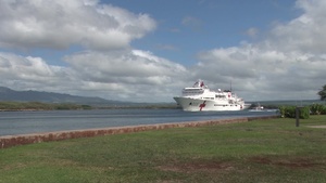 Chinese Navy hospital ship Peace Ark (866) departs Joint Base Pearl Harbor-Hickam following the conclusion of Rim of the Pacific 2016