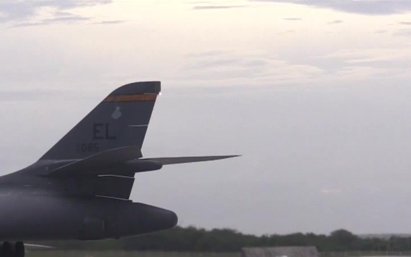 B-1B Lancers arrive at Andersen B-Roll