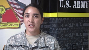 Pfc. Nicole Salvatierra - Soldiers at Fort Irwin send Shoutouts to the U.S. Olympic Team