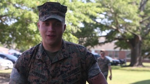 Marine Lance Cpl. Bryan Vanhoose shout out for Tennessee Titans