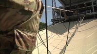 Army Soldiers Rappelling From Victory