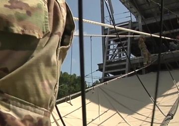 Army Soldiers Rappelling From Victory