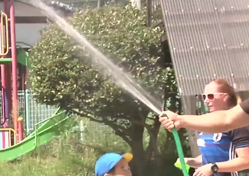 B-Roll of community relations event a local preschool