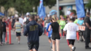 Service Members Participate In Conquer The Bridge Run, During LA Fleet Week 2016