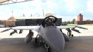 F-16 Fighter Jet Walk Around and Take Off