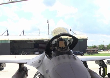 F-16 Fighter Jet Walk Around and Take Off