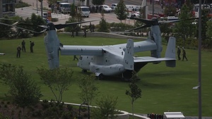 Aircraft static display setup