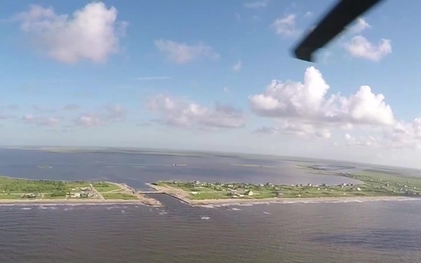 BROLL: USACE Black Hawk flight over Galveston/Houston for Hurricane TTX