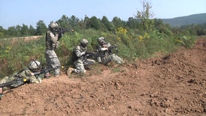 Minnesota National guard and Montenegro Armed Forces conduct react to contact during Immediate Response 16