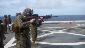 Marines Fire M16 and M4 aboard Green Bay