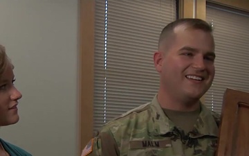 JBLM Soldier Receives body armor plate in ceremony on JBLM