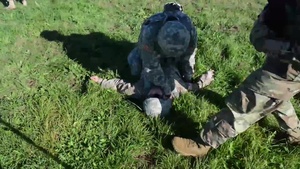 128th Signal Company practices React to Man to Man Contact Warrior Task