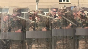 Mongolian Armed Forces rehearse riot control situations during NOLES B-Roll