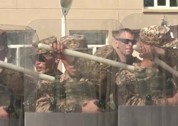 Mongolian Armed Forces rehearse riot control situations during NOLES B-Roll