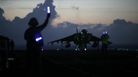 Twilight Flight Deck Operations Aboard USS Bataan (LHD-5)