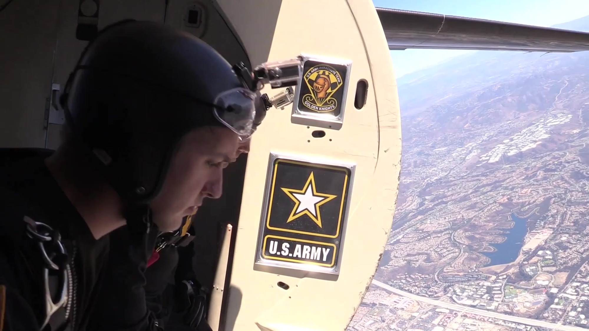 Various civilian and military groups perform the second day of the 2016 Miramar Air Show aboard Marine Corps Air Station(MCAS) Miramar,San Diego, California, Sept. 24th, 2016.  The U.S. Army Golden Knights and the U.S. Navy Leap Frogparachute teams performed an acrobatic parachute show.  The air show showcased civilian performances and the aerial prowess of the armed forces.  (U.S. Marine Corps Motion Imagery by LCpl. Victor Mincy/ Released)