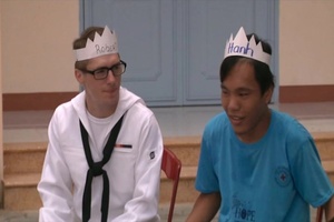 USS John S. Mccain Sailors interact with Vietnamese School Children