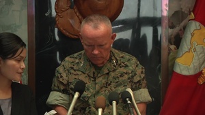 AV-8B Harrier flight operations in Japan resume | Press Conference from Okinawa
