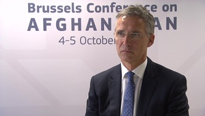 European Union Brussels Conference on Afghanistan Media Huddle