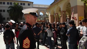 Silent Drill Platoon vists Galileo High School
