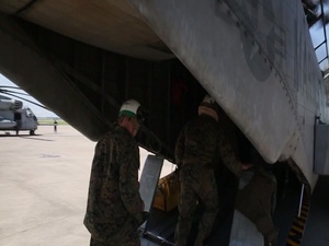 Marines with JTF Matthew Drop Supplies