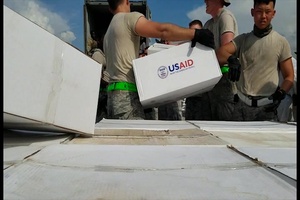 B-Roll of 24 MEU Marines delivering Humanitarian Relief Supplies in Haiti