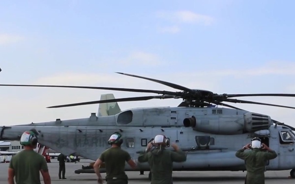 Marines with Joint Task Force Matthew Prepare CH-53E Super Stallion to Deliver Relief Support at Jeremie, Haiti