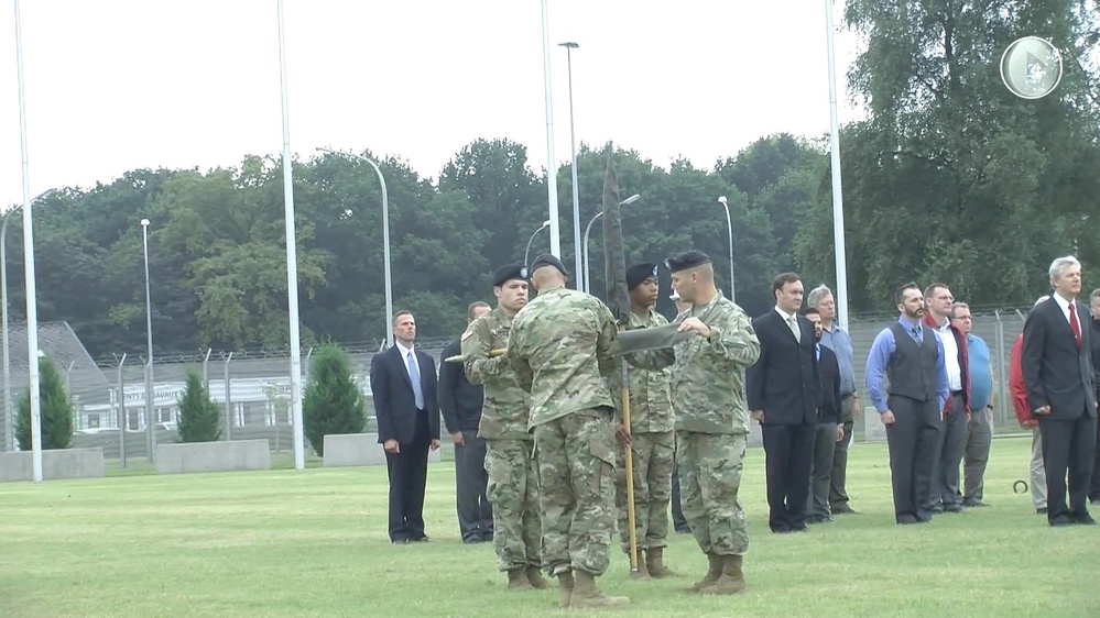 DVIDS - Video - Reflagging Ceremony 128th Signal Company Inactivation Network Enterprise Center Belgium Activation