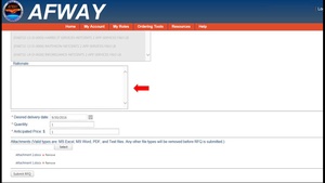 How to submit an RFQ
