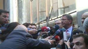 Carter, Turkish Defense Minister Tour Parliament