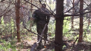 U.S. Army and Marines clear trees for orphanage