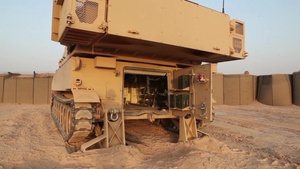 U.S. Army Field Artillery conducts a fire mission.