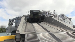 USNS Fall River Vehicle Embark BRoll