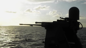 USS Ronald Reagan Sailors Train On MK 38 Machine Gun