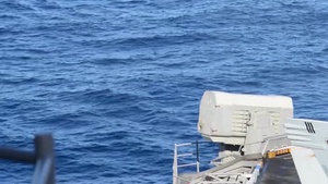 USS Carl Vinson Launches Two RAM Missiles