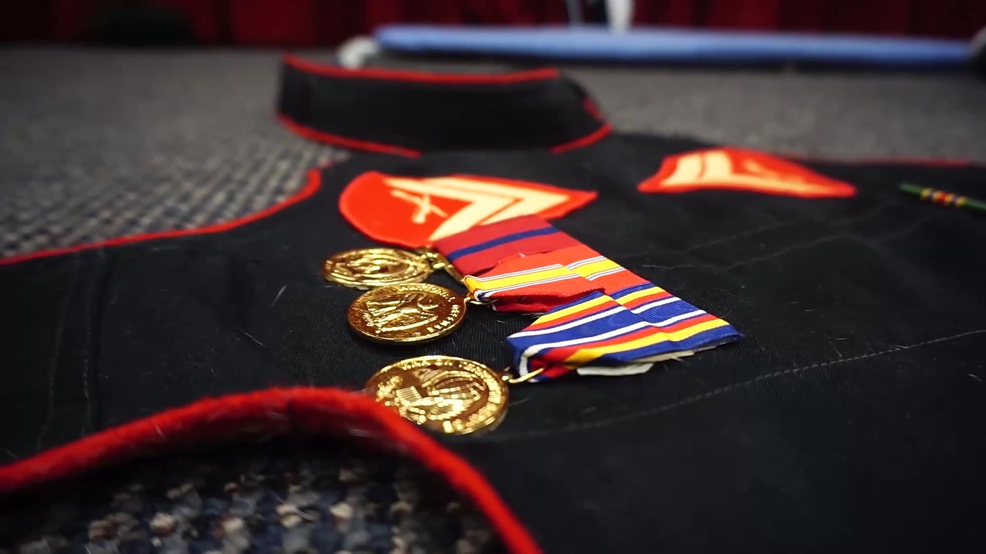 Cpl. Chesty XIV prepares his Dress Blue uniform for the 241st Marine Corps Birthday at Marine Barracks Washington, Washington, D.C., November 8, 2016. Chesty XIV began his military career in 2013. His duties include marching in the Friday Evening parades, greeting dignitaries, helping with tours at the Home of the Commandant, and attending a variety of events around the Washington DC area. (U.S. Marine Corps video by Sgt. Remington Hall/Released)